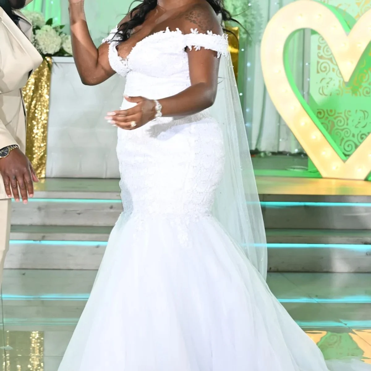 Wedding gown after bodice reconstruction and fit adjustments